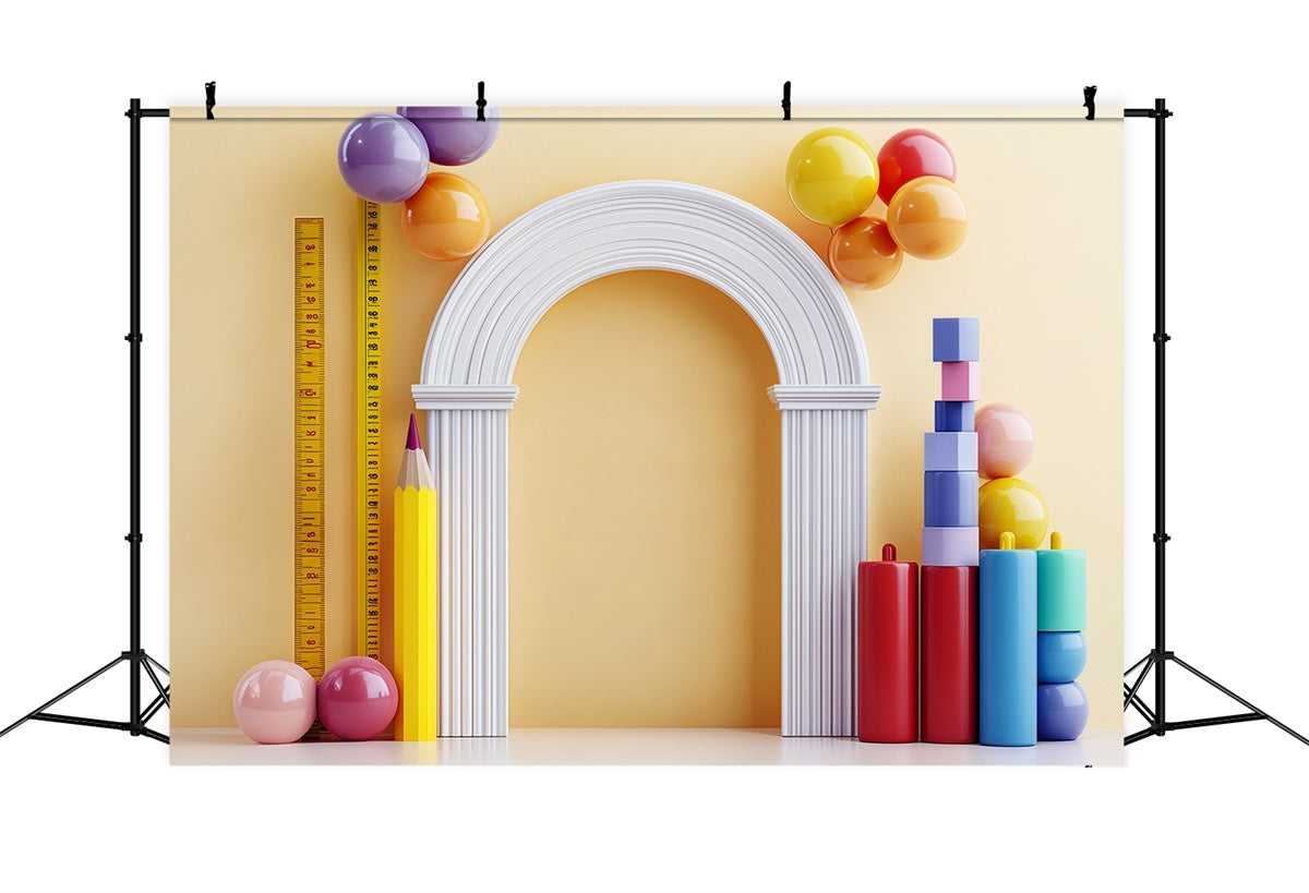 Back To School Backdrops Lernen Messen Spaß Backdrop BRP57-25