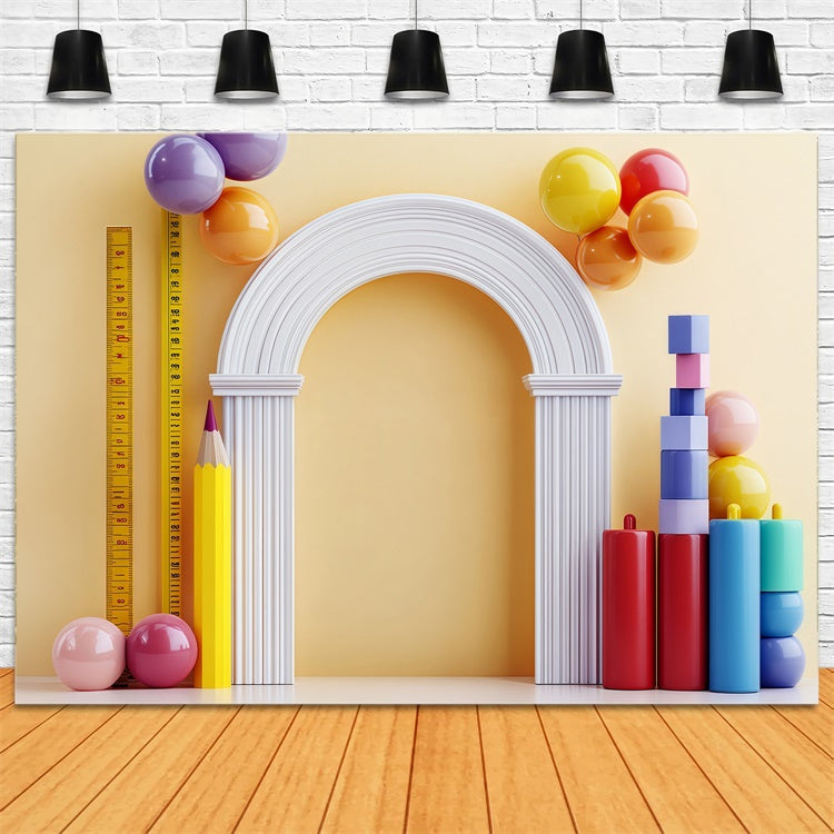 Back To School Backdrops Lernen Messen Spaß Backdrop BRP57-25