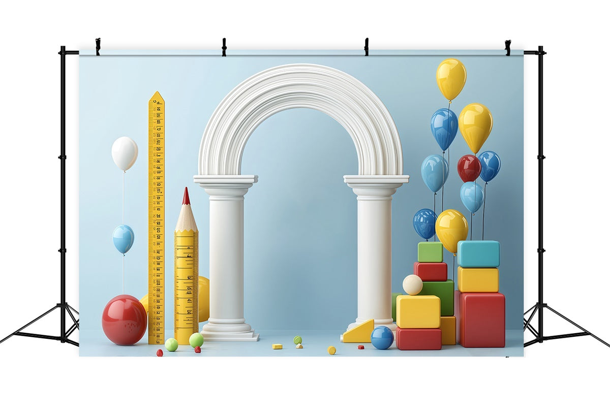 Schule Backdrop Skurrile Lernen Bogen Backdrop BRP57-26