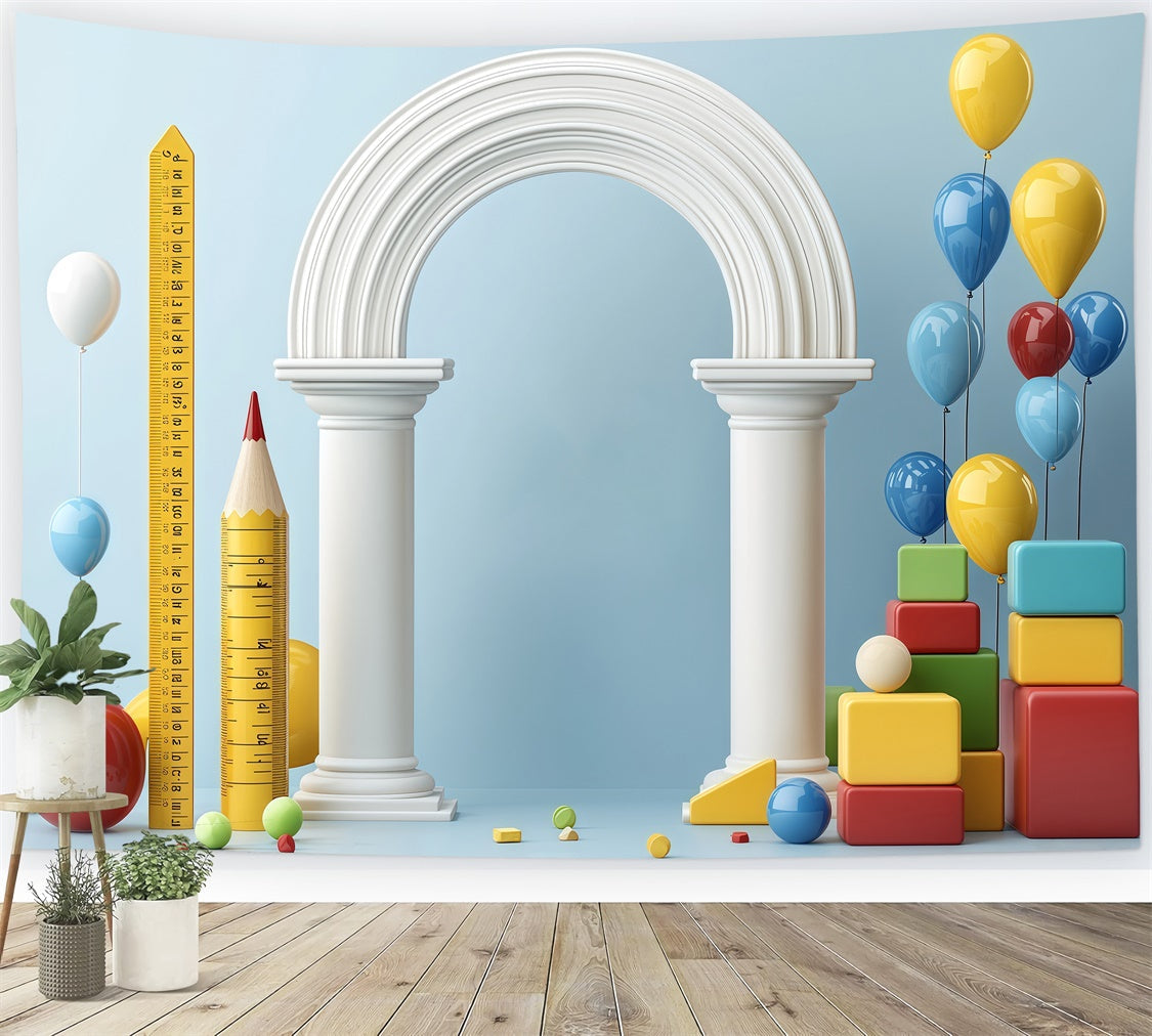 Schule Backdrop Skurrile Lernen Bogen Backdrop BRP57-26