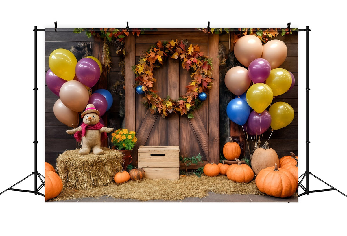 Kinder Backdrops Rustikaler Kranz Willkommen Backdrop BRP57-269