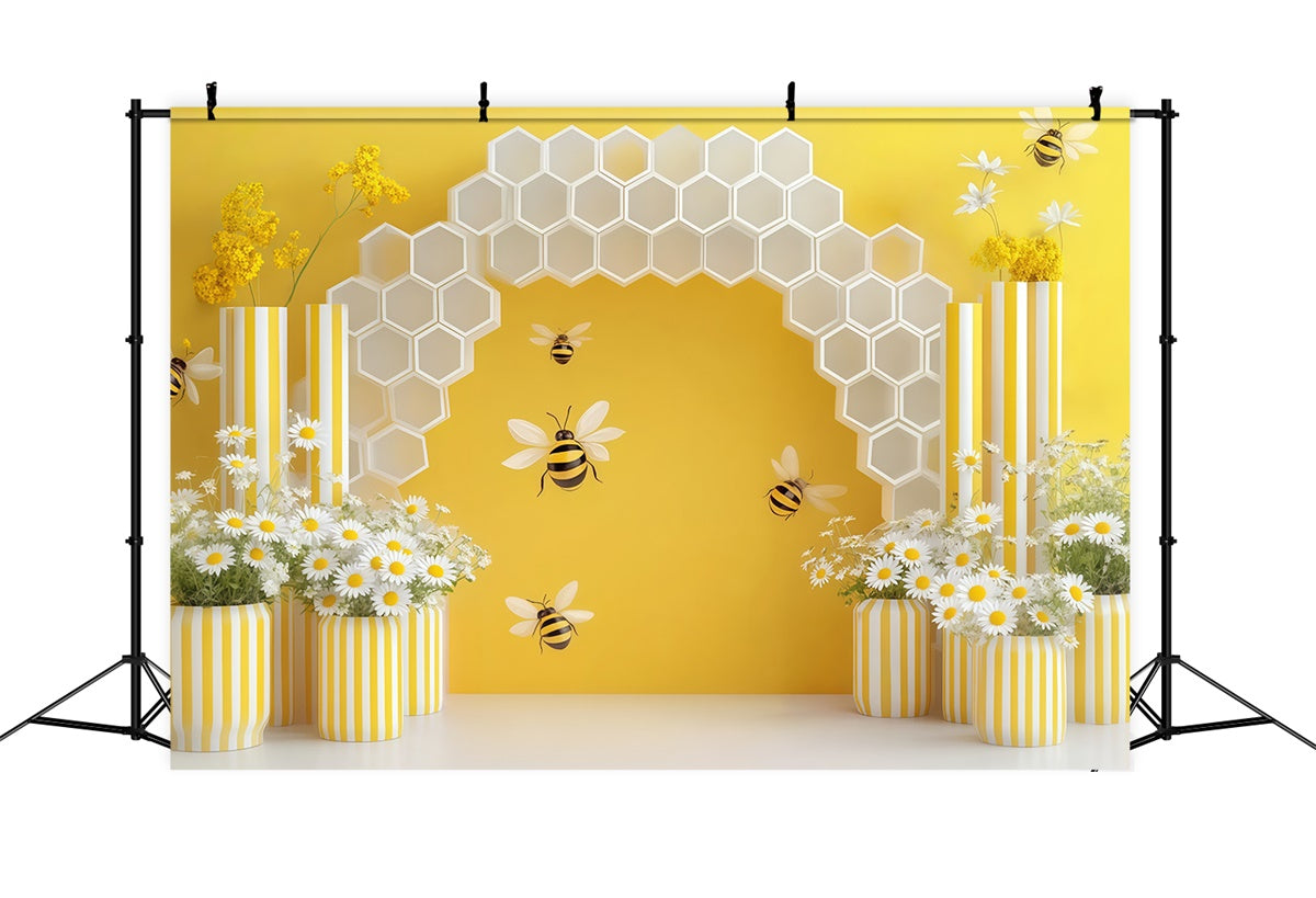 Neugeborene Backdrop Honigbiene Garten Bienenstock Cute Backdrop BRP57-278