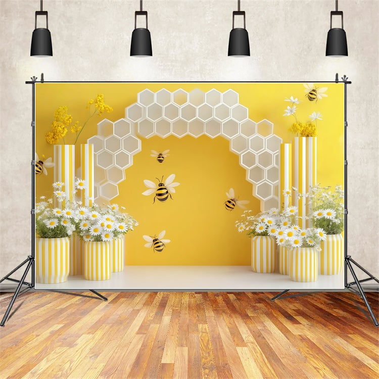 Neugeborene Backdrop Honigbiene Garten Bienenstock Cute Backdrop BRP57-278