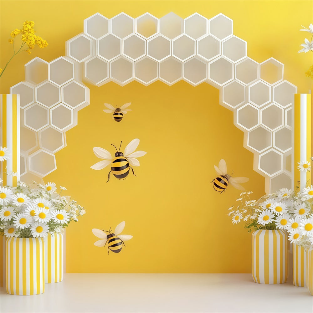 Neugeborene Backdrop Honigbiene Garten Bienenstock Cute Backdrop BRP57-278
