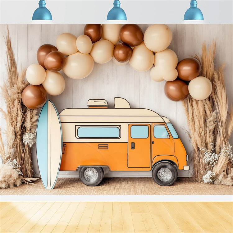 Kinder Backdrops Strand Van Ballonbogen Backdrop BRP57-279