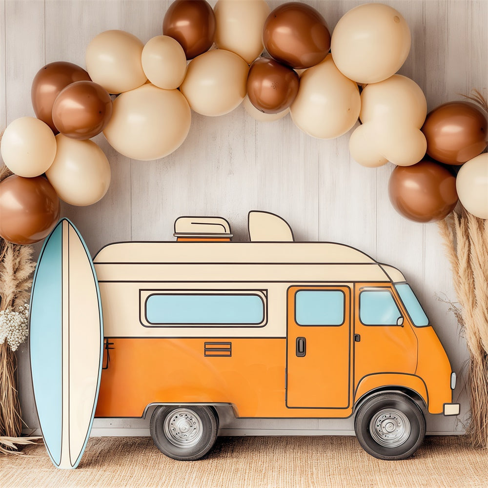 Kinder Backdrops Strand Van Ballonbogen Backdrop BRP57-279