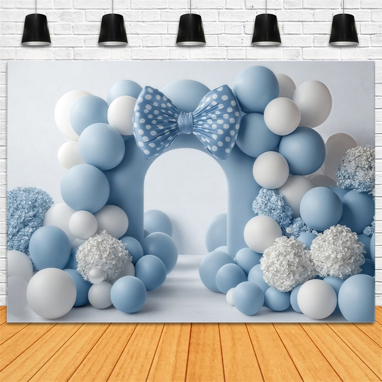 Neugeborenen-Fotokulisse Soft Blue Welcome Backdrop BRP57-280