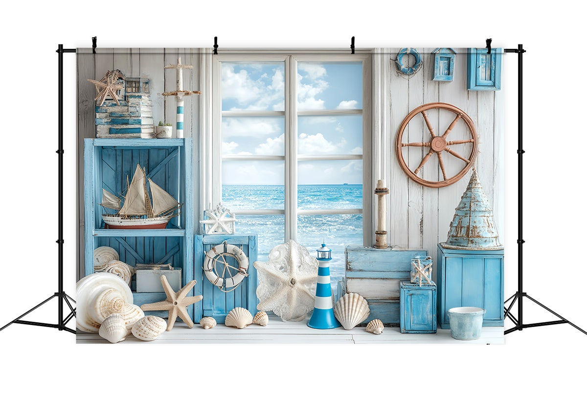 Childrens Backdrops Ozean Fenster Delight Backdrop BRP57-284
