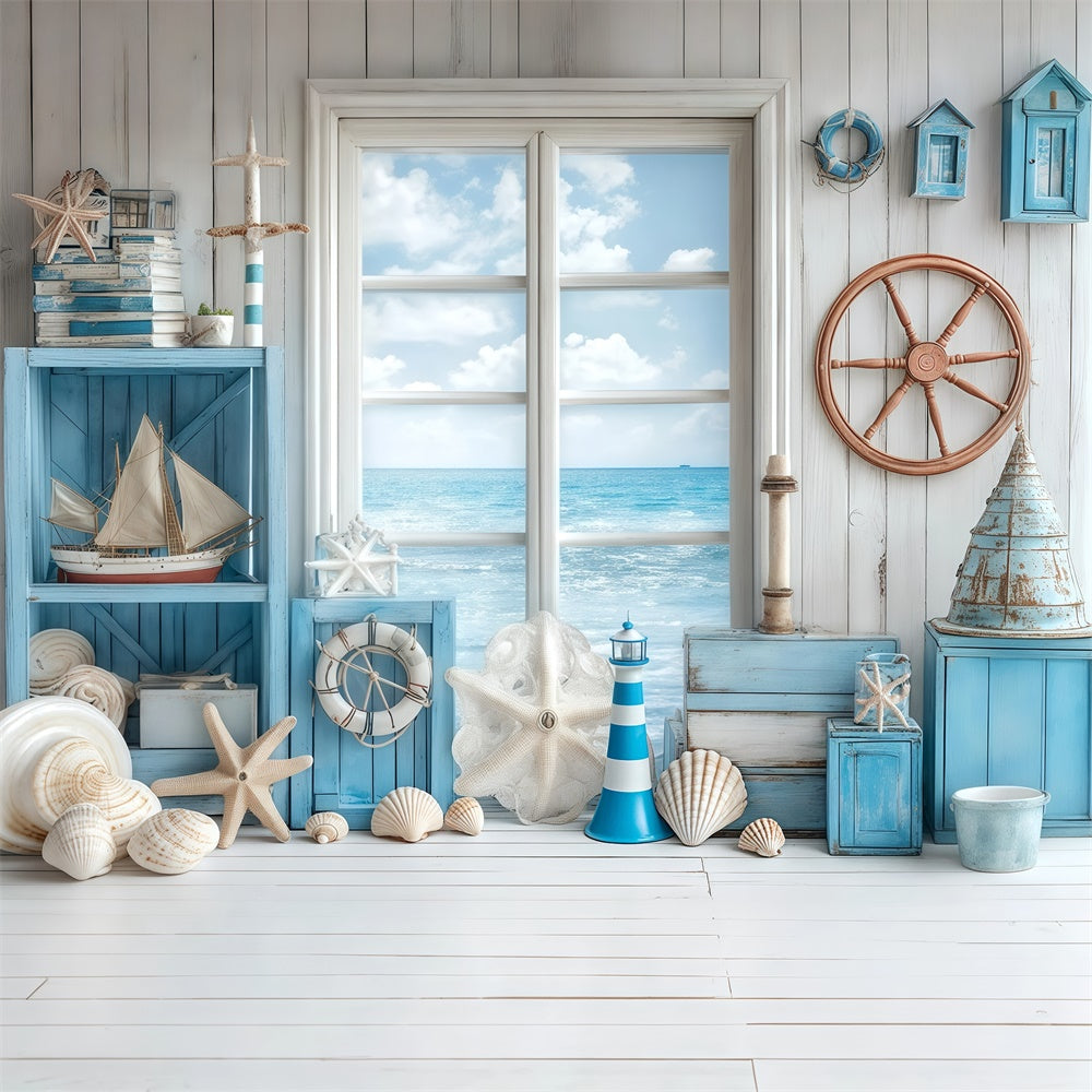 Childrens Backdrops Ozean Fenster Delight Backdrop BRP57-284