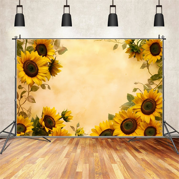 Kinderfoto-Hintergrund Golden Sunflower Bliss Backdrop BRP57-286