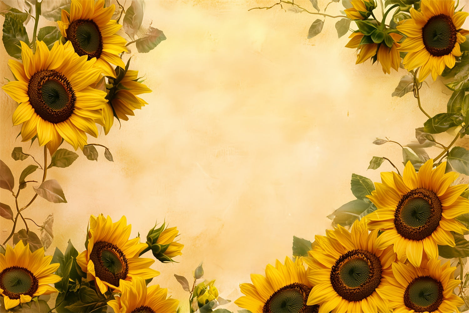 Kinderfoto-Hintergrund Golden Sunflower Bliss Backdrop BRP57-286
