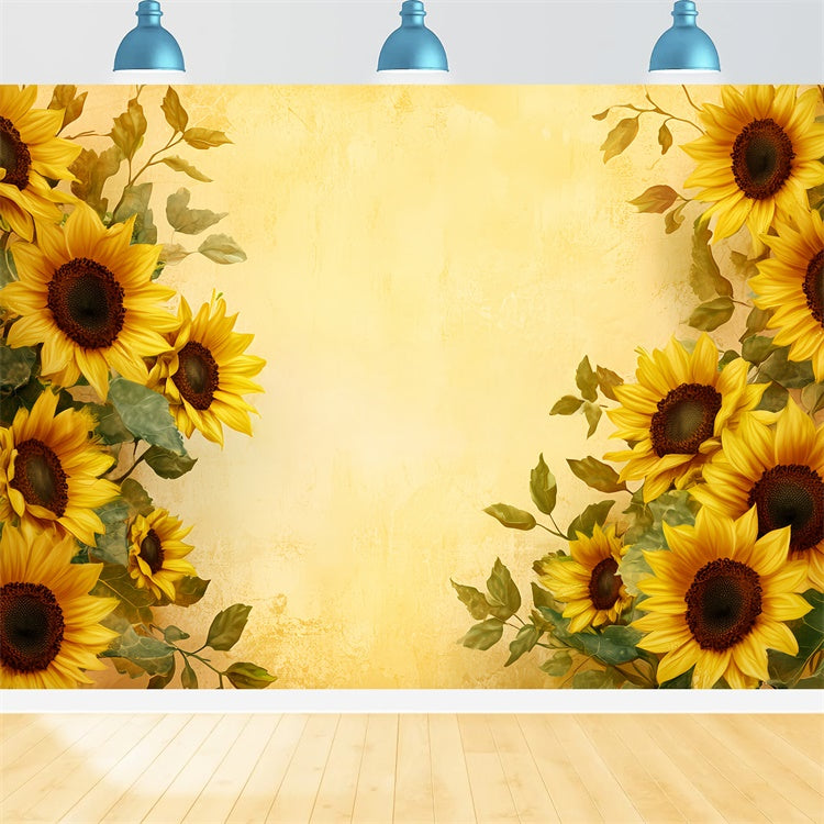 Kinder Backdrops Sanfte Sonnenblume Border Backdrop BRP57-287