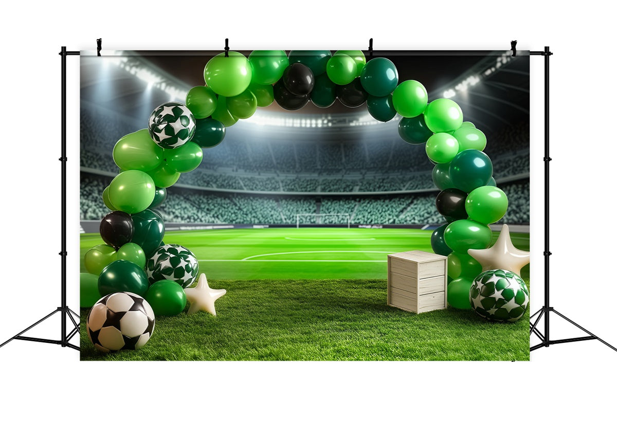 Fußballfeld Hintergrund Spieltag Ballonbogen Hintergrund BRP57-300