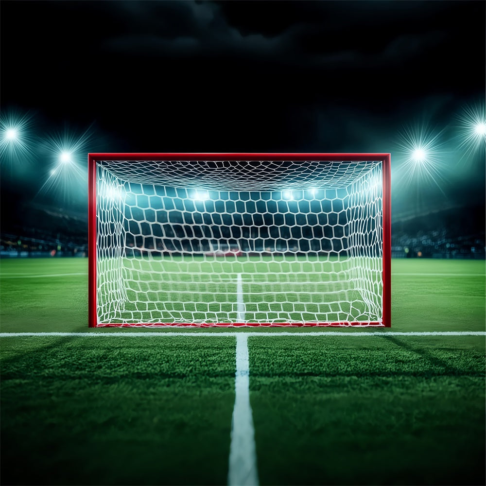 Fußballfeld-Hintergrundkulisse Mitternachtstorschuss-Hintergrundkulisse BRP57-305