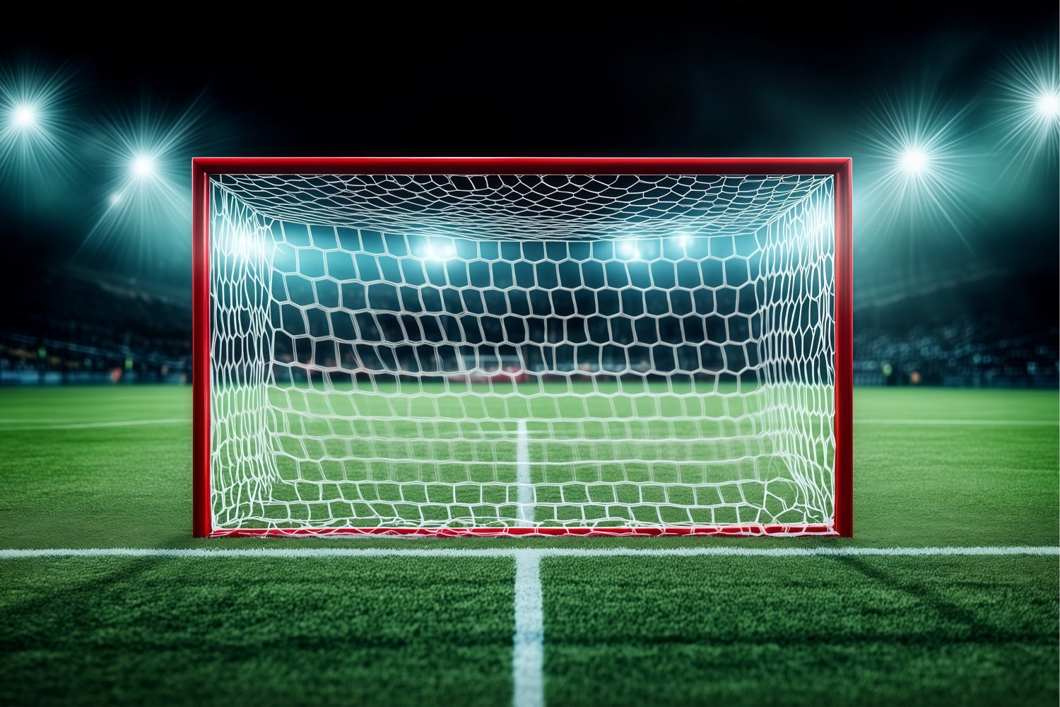 Fußballfeld-Hintergrundkulisse Mitternachtstorschuss-Hintergrundkulisse BRP57-305