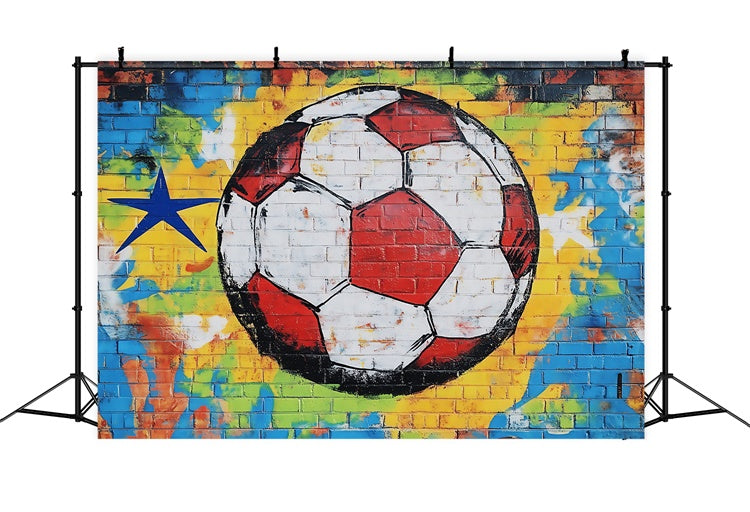 Fußball Backdrop Urban Soccer Wall Graffiti Backdrop BRP57-310
