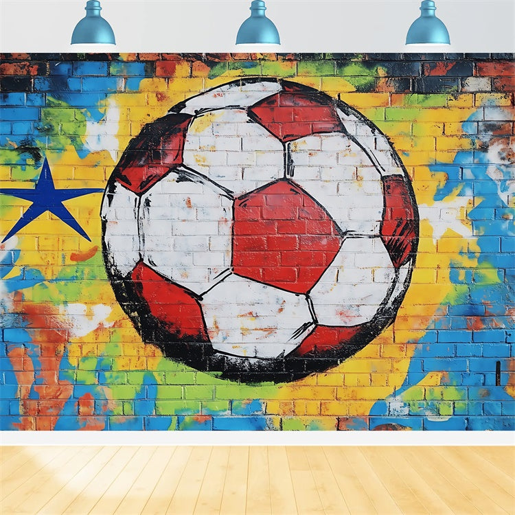 Fußball Backdrop Urban Soccer Wall Graffiti Backdrop BRP57-310