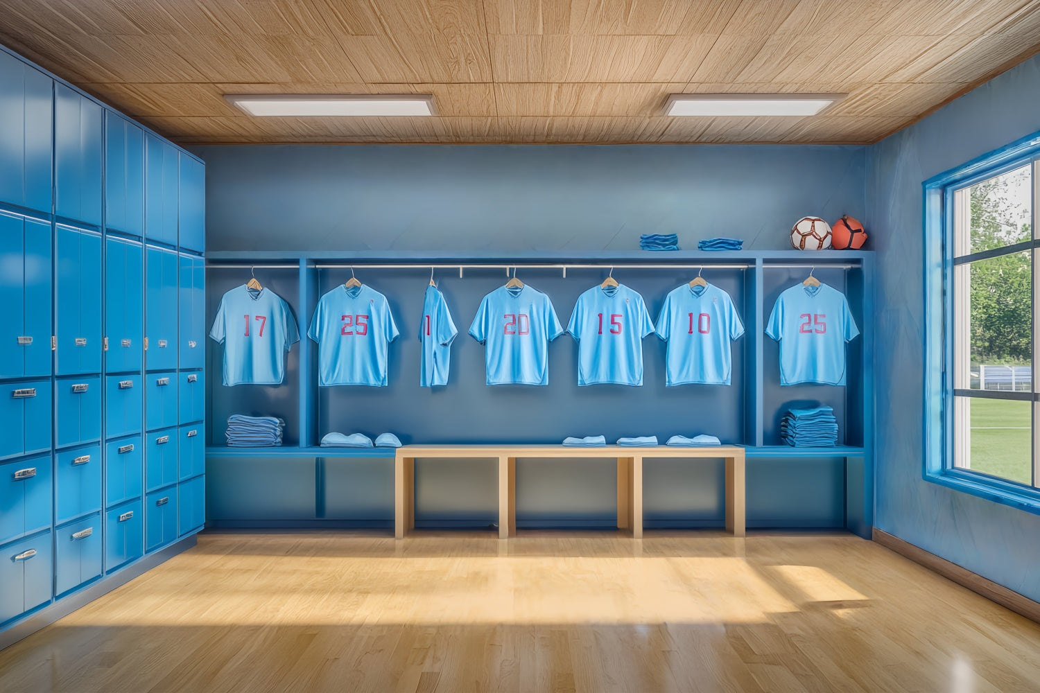 Sport-Themen-Hintergrundkulisse Spieler-Umkleidekabine-Hintergrundkulisse BRP57-312