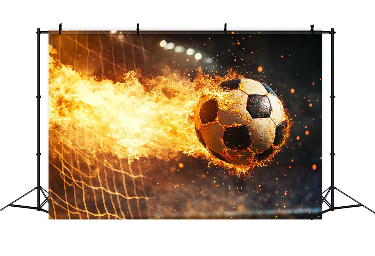 Fußball Backdrops Tor Aufschlag Flammend Backdrop BRP57-318