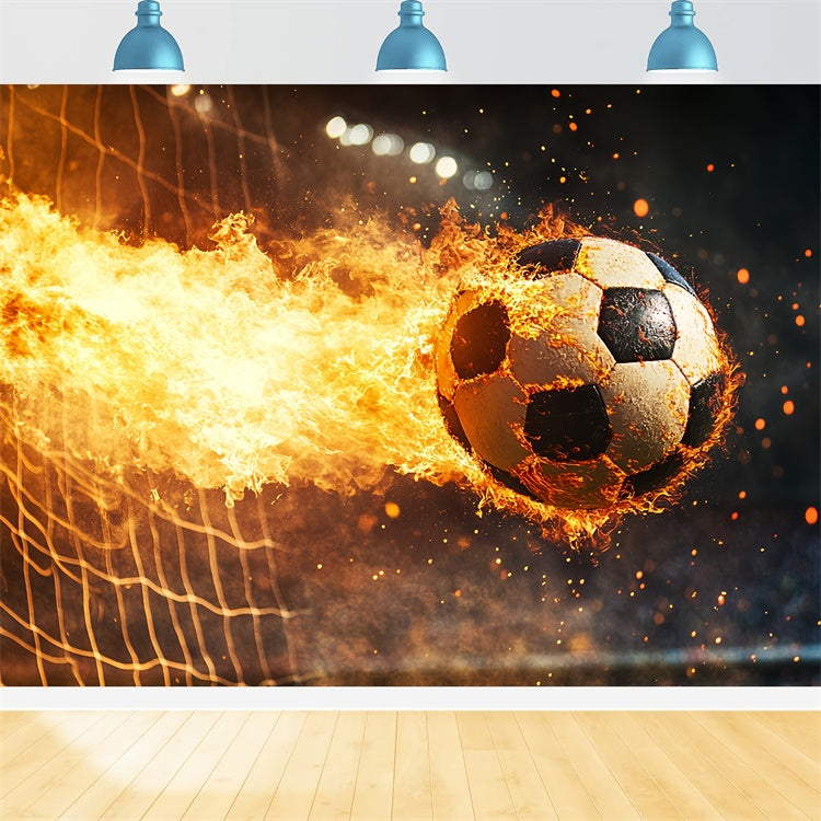 Fußball Backdrops Tor Aufschlag Flammend Backdrop BRP57-318