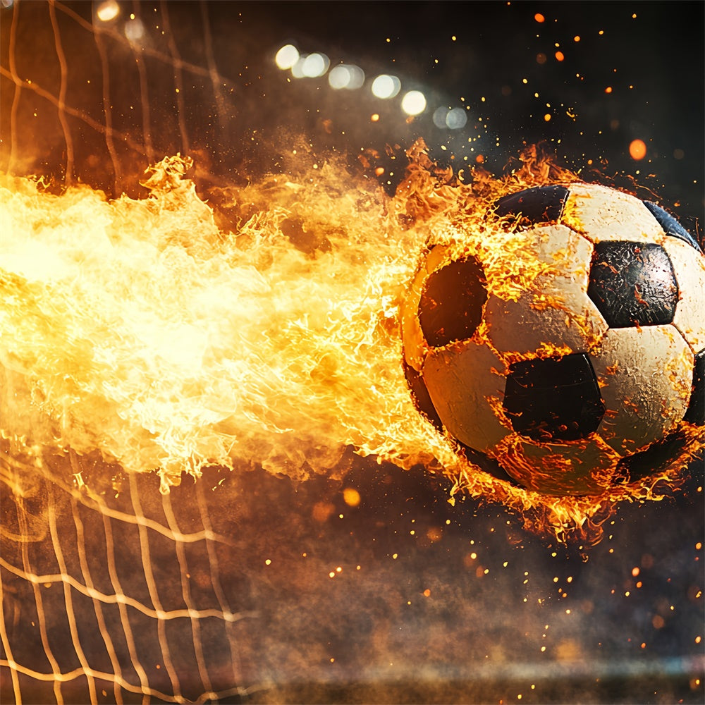 Fußball Backdrops Tor Aufschlag Flammend Backdrop BRP57-318