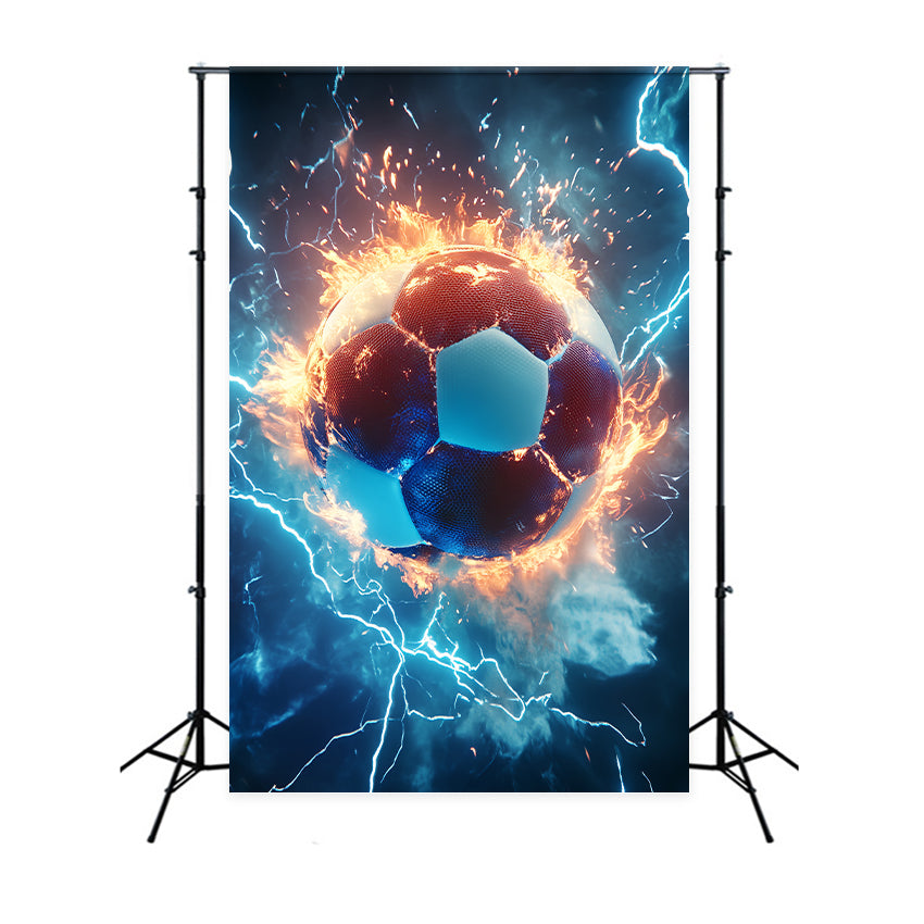 Fußball Backdrops Elektrischer Flammenschuss Backdrop BRP57-319