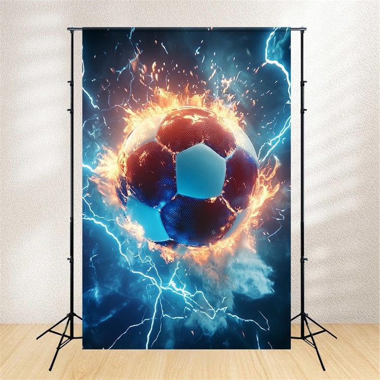 Fußball Backdrops Elektrischer Flammenschuss Backdrop BRP57-319