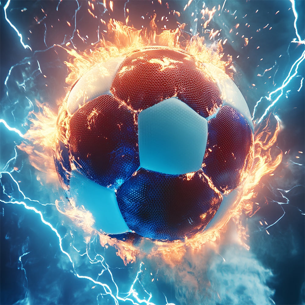 Fußball Backdrops Elektrischer Flammenschuss Backdrop BRP57-319