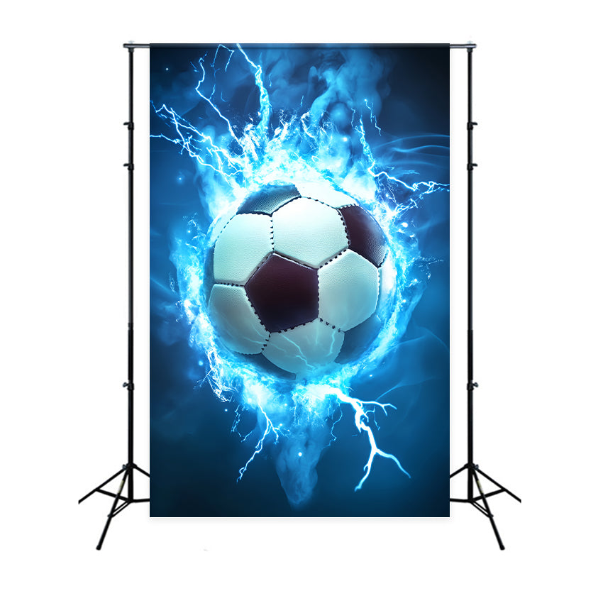 Fußball-Fotohintergrund Thunder Goal Energie-Hintergrund BRP57-320
