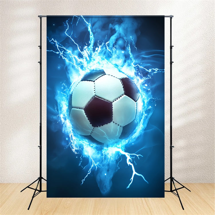 Fußball-Fotohintergrund Thunder Goal Energie-Hintergrund BRP57-320