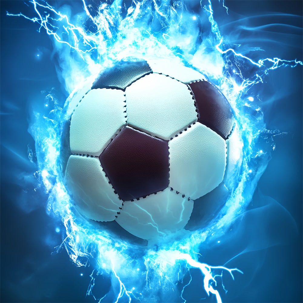 Fußball-Fotohintergrund Thunder Goal Energie-Hintergrund BRP57-320