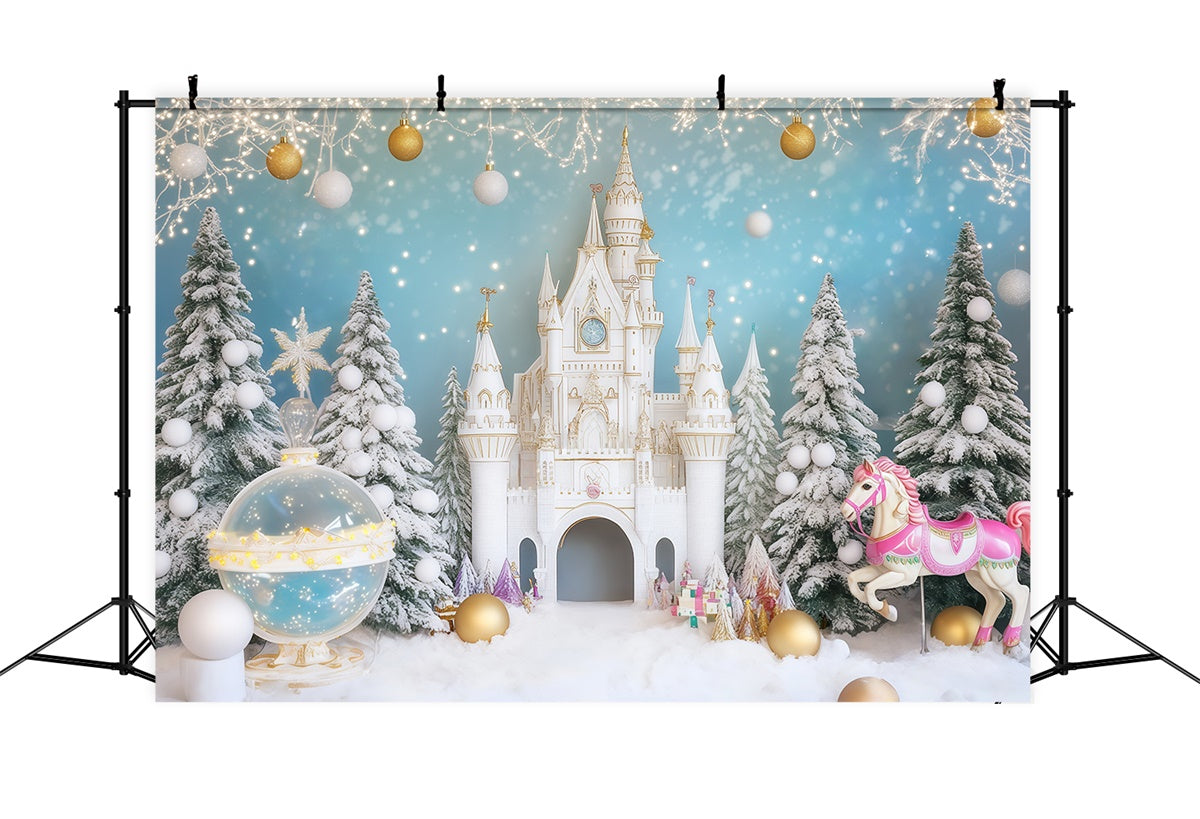 Winter Backdrop Glitter Globe Winter Magic Foto Hintergrund BRP57-372