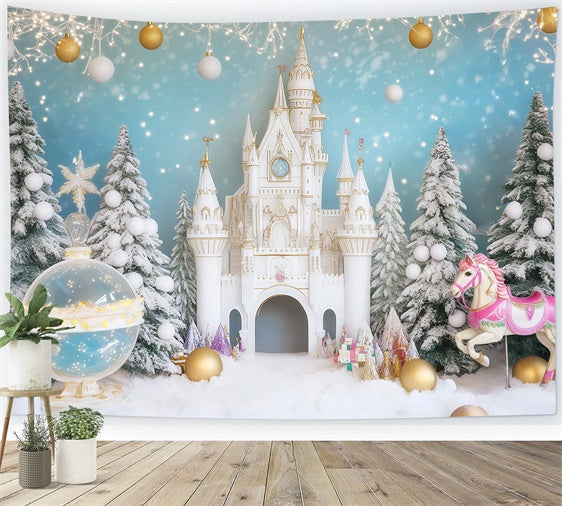Winter Backdrop Glitter Globe Winter Magic Foto Hintergrund BRP57-372