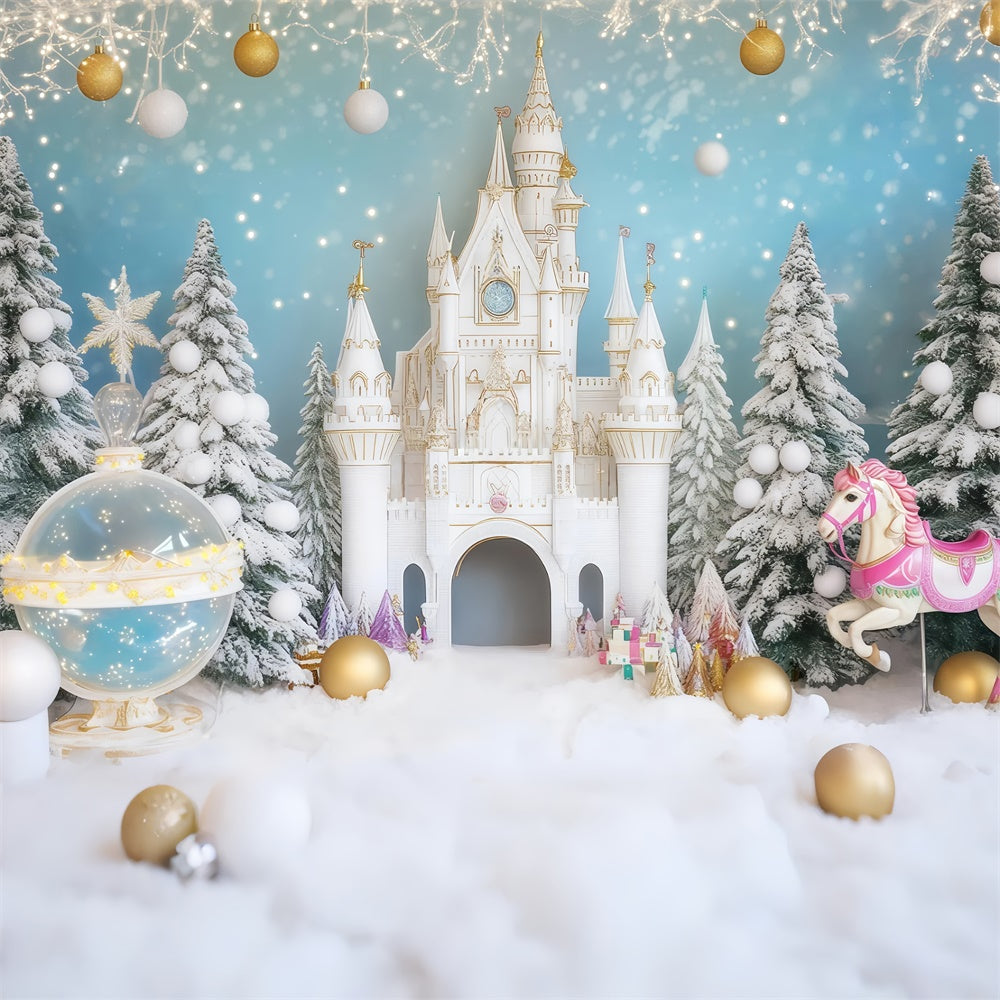 Winter Backdrop Glitter Globe Winter Magic Foto Hintergrund BRP57-372