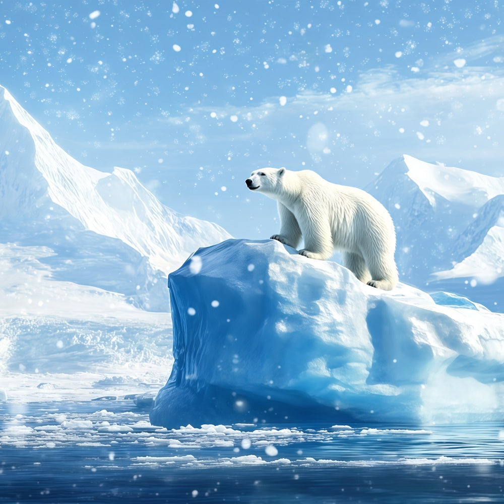 Winter Kulisse Flüsternder Eisberg Polar Foto Hintergrund BRP57-385