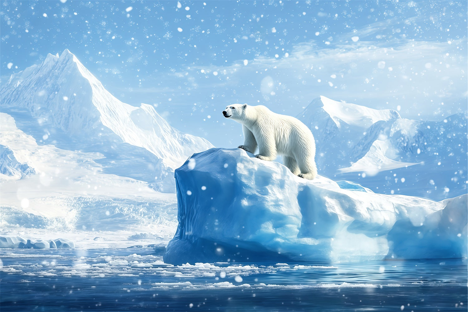 Winter Kulisse Flüsternder Eisberg Polar Foto Hintergrund BRP57-385