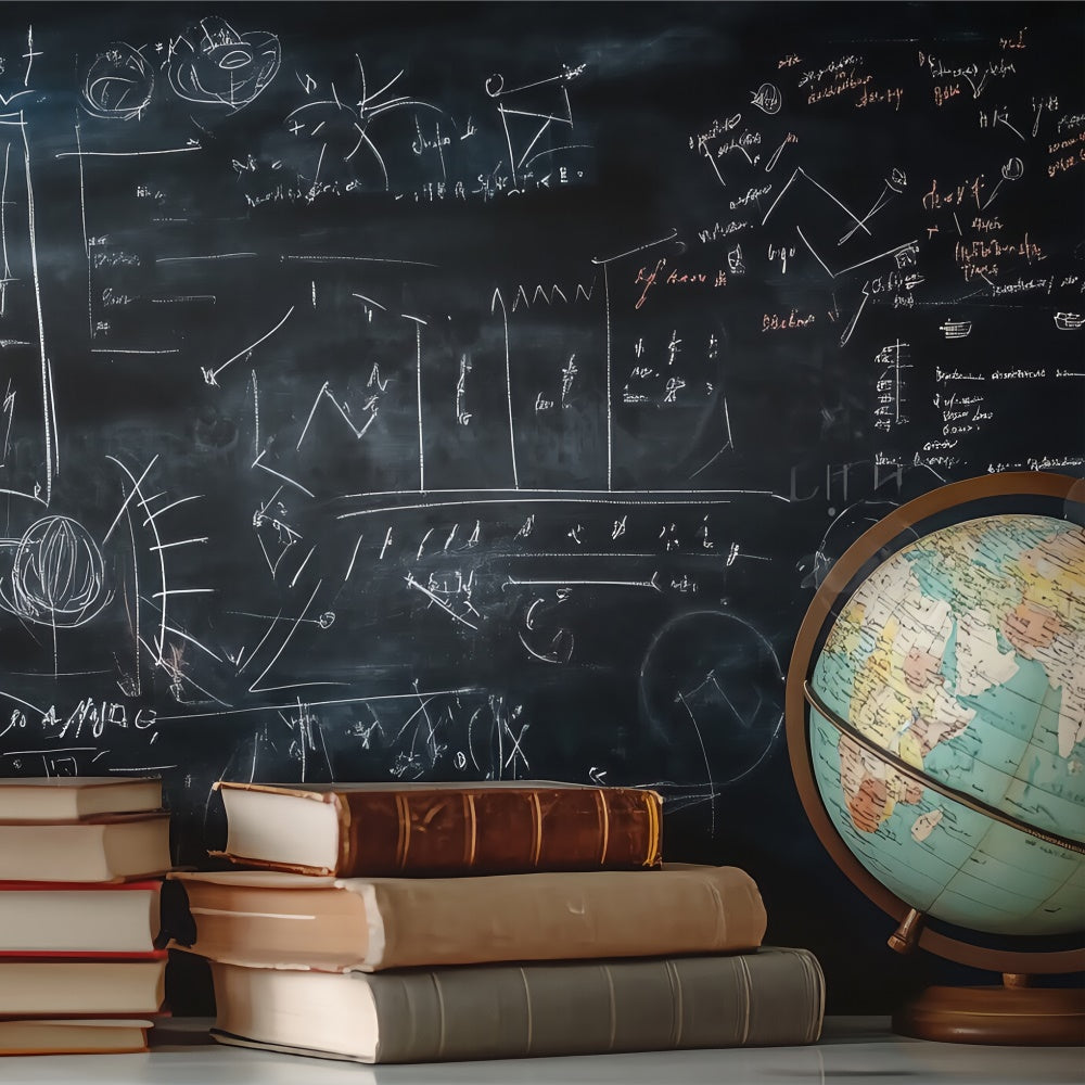 Kreidetafel Fotohintergrund Mathe Gelehrte Formeln Hintergrund BRP57-40