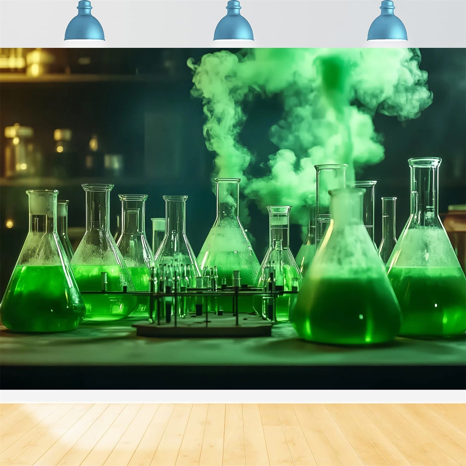 Chemie-Hintergrundbild Smoky Science Scene Hintergrundbild BRP57-41