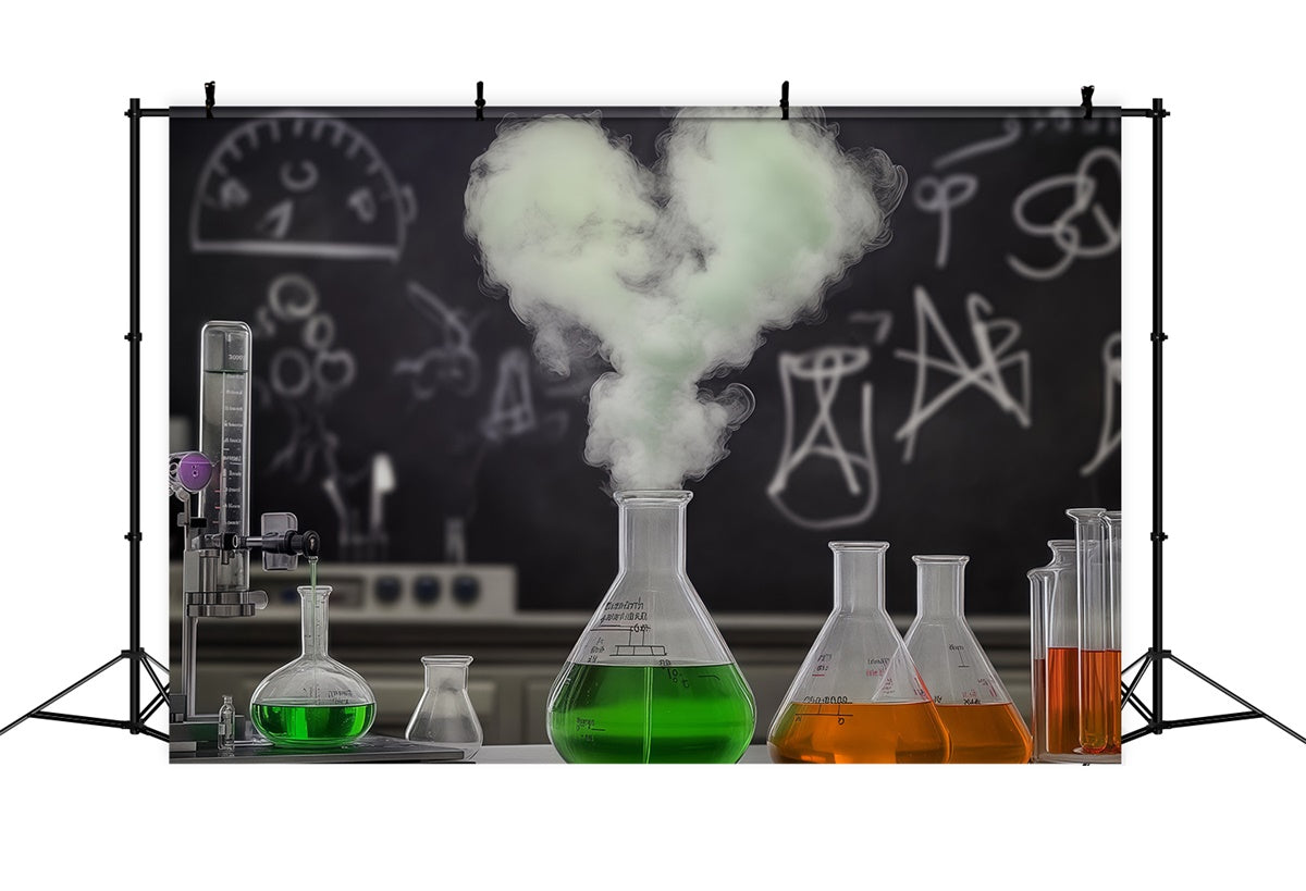 Chemie-Hintergrundkulisse Rauchiges Experiment Spaß-Hintergrundkulisse BRP57-46