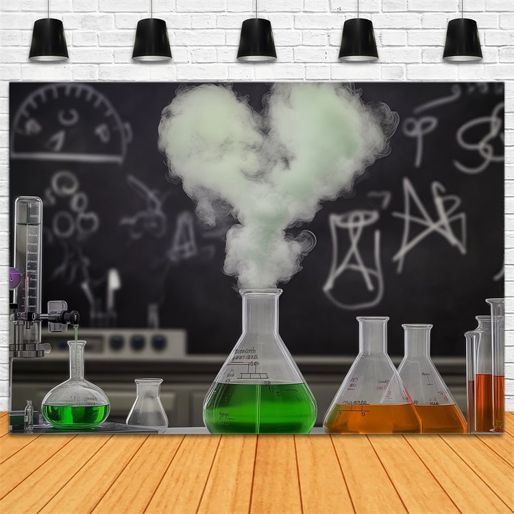 Chemie-Hintergrundkulisse Rauchiges Experiment Spaß-Hintergrundkulisse BRP57-46
