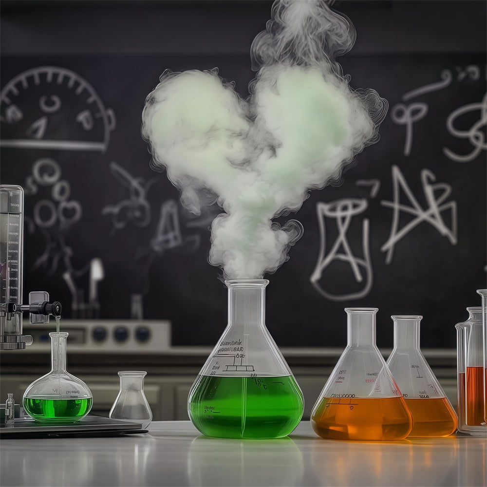 Chemie-Hintergrundkulisse Rauchiges Experiment Spaß-Hintergrundkulisse BRP57-46