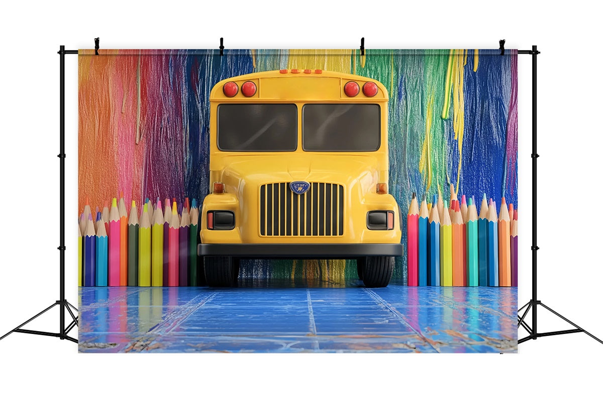Schule Fotohintergrund Magic School Bus Vibes Hintergrund BRP57-50