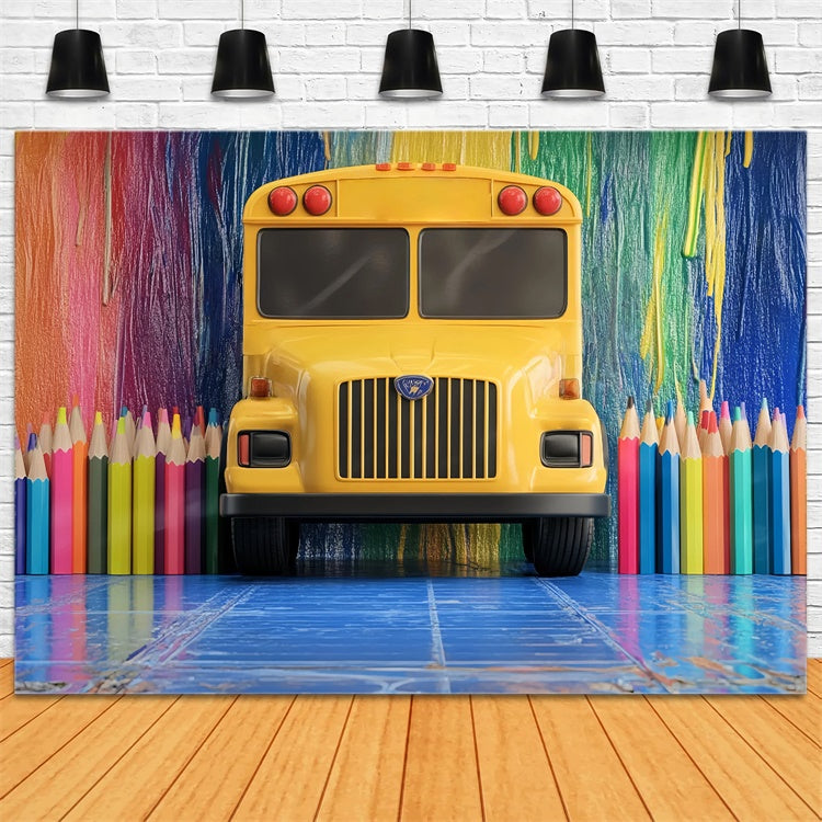 Schule Fotohintergrund Magic School Bus Vibes Hintergrund BRP57-50