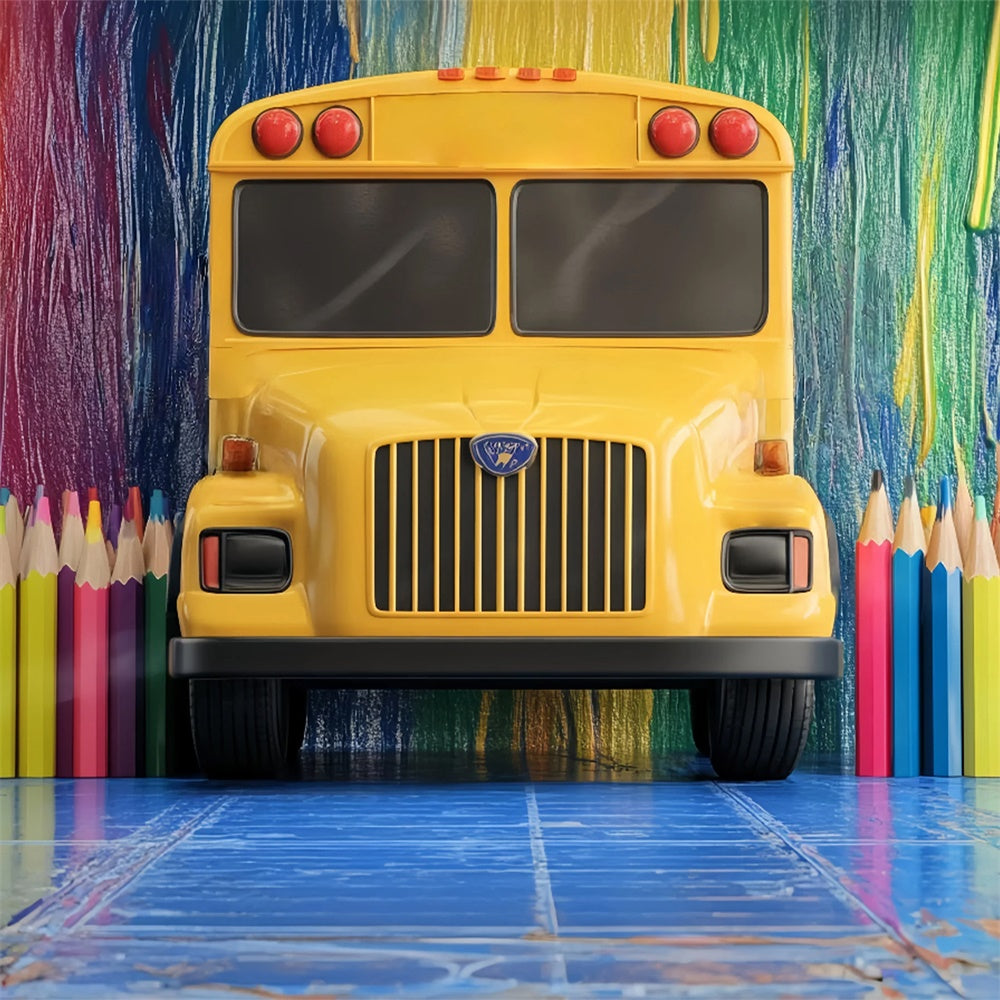 Schule Fotohintergrund Magic School Bus Vibes Hintergrund BRP57-50