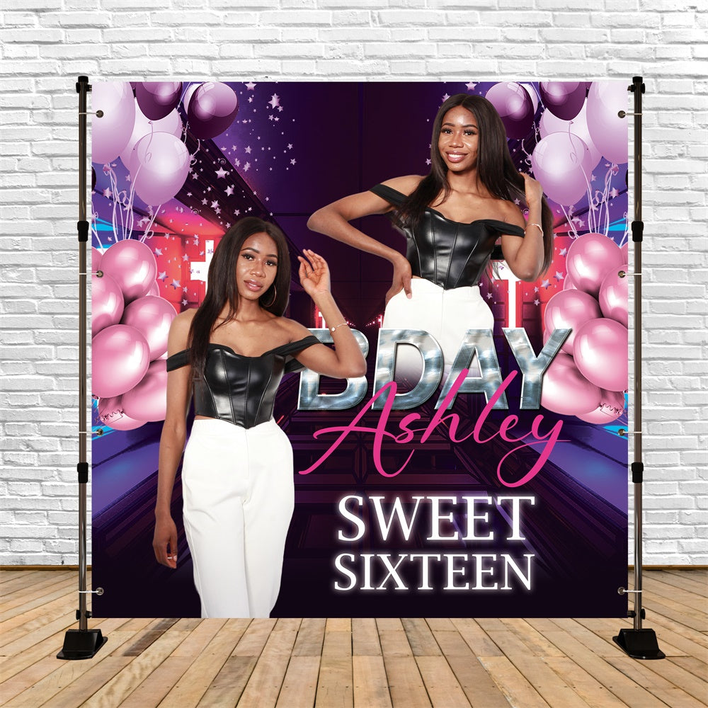 Personalisierte Geburtstag Backdrop City Glam Sweet 16 Backdrop BRP6-101