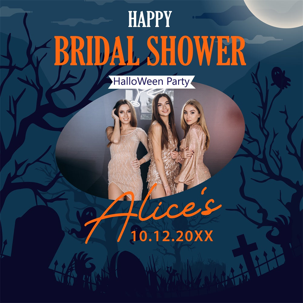 Halloween Hochzeit Backdrop Spooky Night Custom Halloween Backdrop BRP6-105
