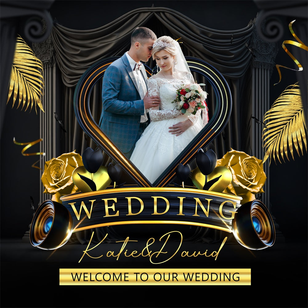 Hochzeit Foto-Hintergrund Twinkling Lights Bliss Customized Backdrop BRP6-118