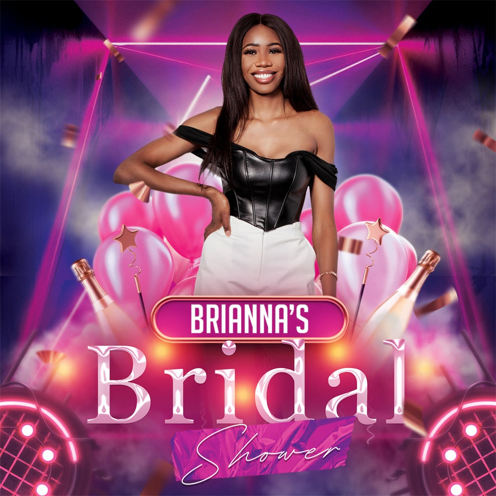 Bridal Shower Backdrop Ideen Chic Neon Party Individuelles Backdrop BRP6-120