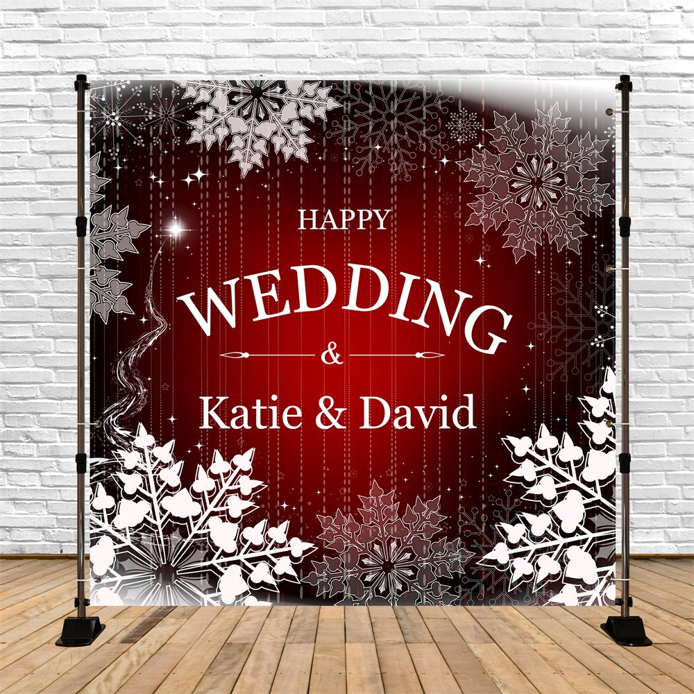 Hochzeit Backdrop Ideen Winter Schneeflocken Glow Individuelles Backdrop BRP6-126