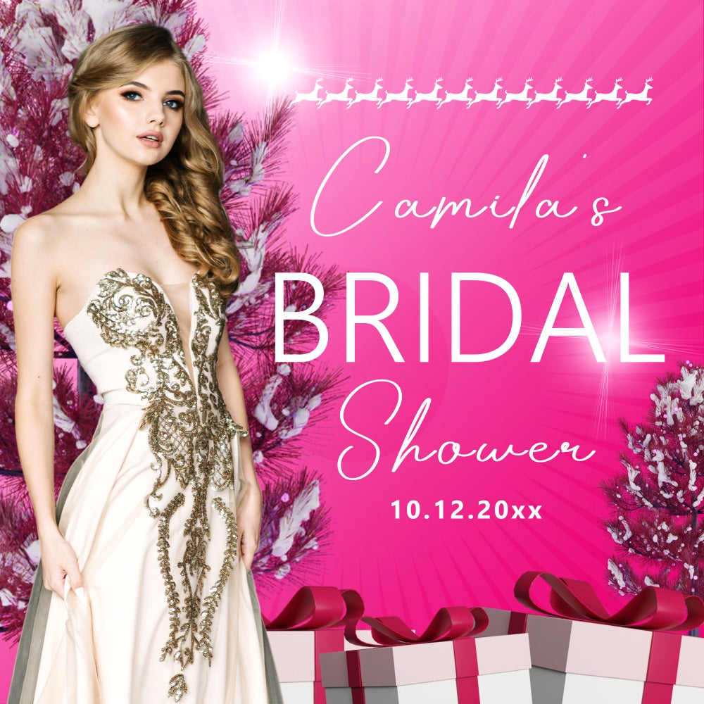 Weihnachten Hochzeit Backdrop Holiday Glam Bridal Shower Custom Backdrop BRP6-128